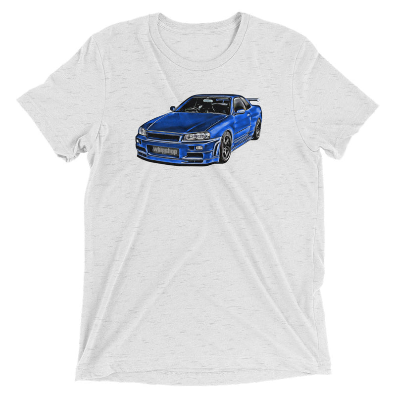 Blue Nissan Skyline R34 T-Shirt