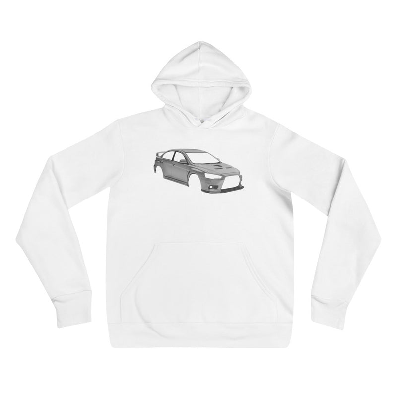 Ghost Silver Mitsubishi EVO X Hoodie