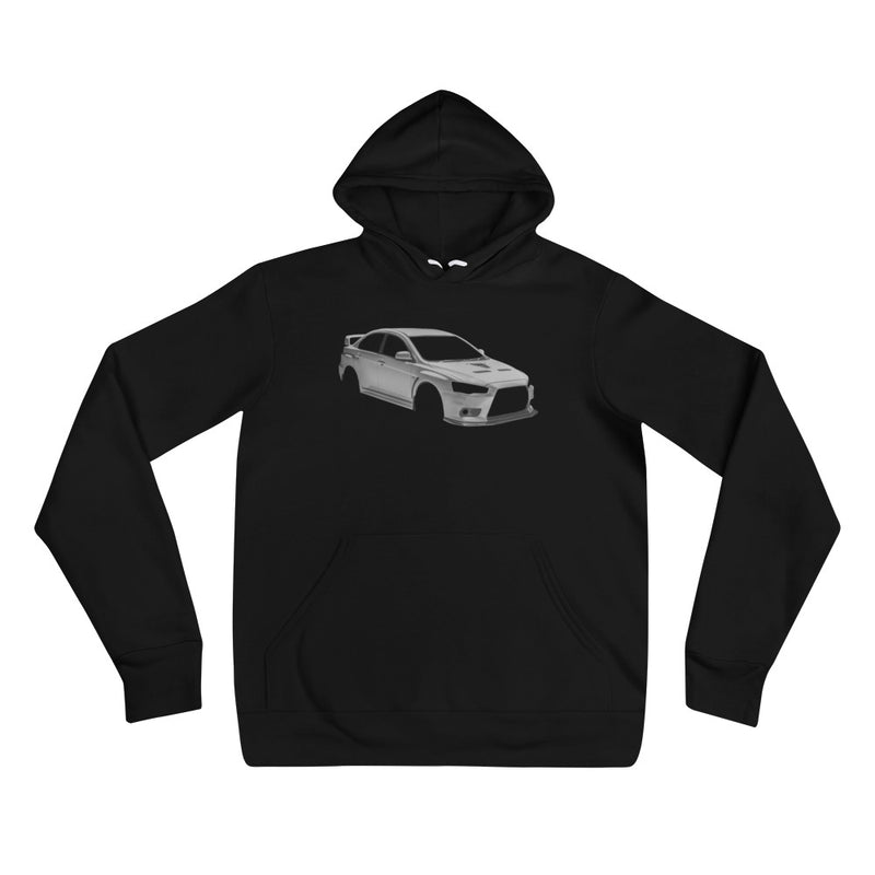 Ghost Silver Mitsubishi EVO X Hoodie